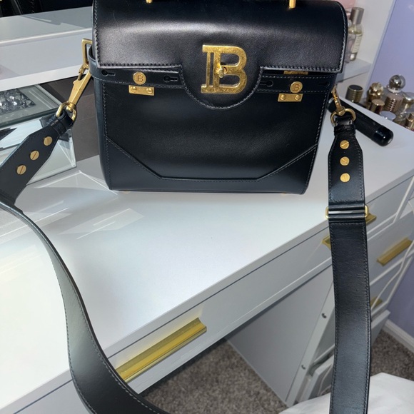 Balmain Black Mini Bag with Gold Accents - Picture 6 of 7